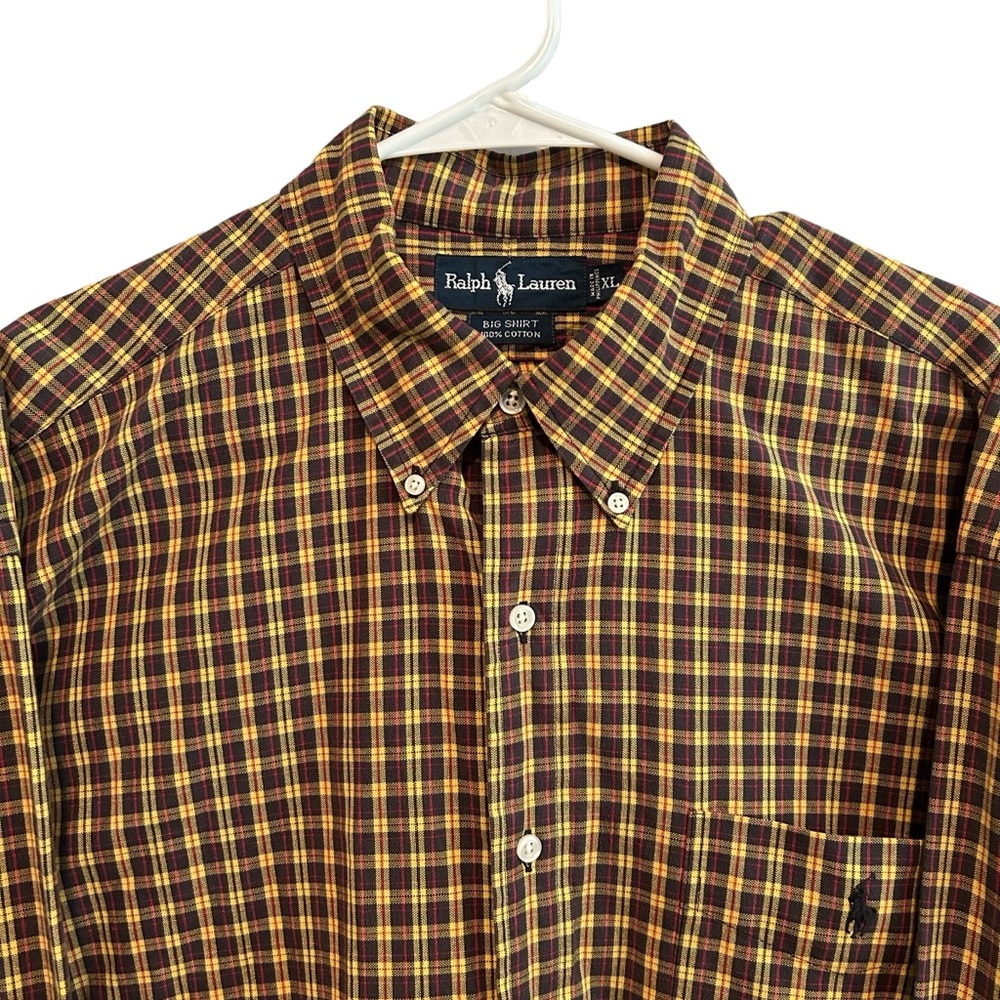 Ralph Lauren BIG SHIRT Pony Plaid Long Sleeve W19